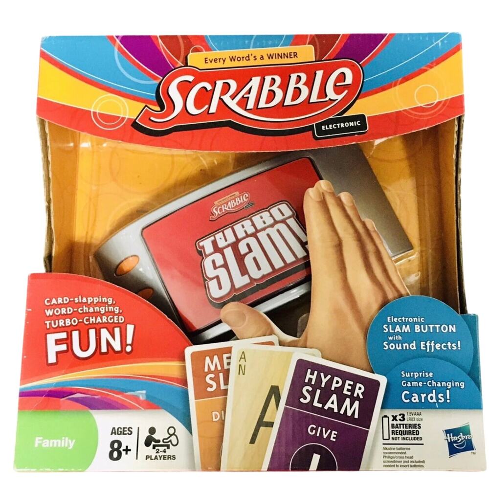 Hasbro Scrabble Electronic Turbo Slam Board Game
